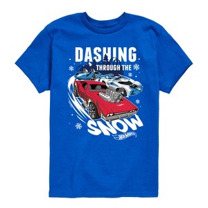 Boys' - Hot Wheels - Dashing Through The Snow Short Sleeve Graphic T-Shirt - 1 of 4