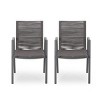 Coolbibila-Modern Aluminum Dining Chair,  Dining Chairs Set Of 2 With Rope Seat, Chair With Unique Rope Weaving For Outdoor - 3 of 4