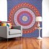 HomeRoots 92" X 84" Blue Red And Yellow Mandala Cotton Hanging Tapestry - 2 of 4
