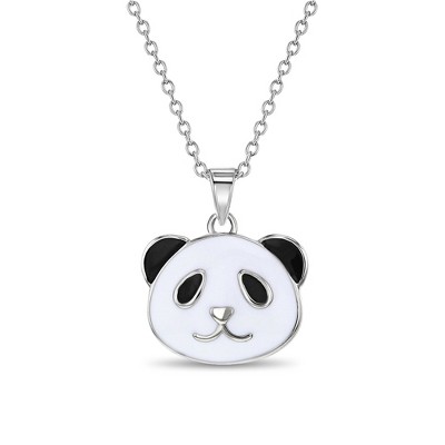 Girls' Cute Panda Sterling Silver Necklace - In Season Jewelry
