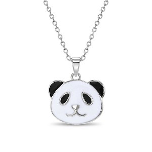 Girls' Cute Panda Sterling Silver Necklace - In Season Jewelry - 1 of 4