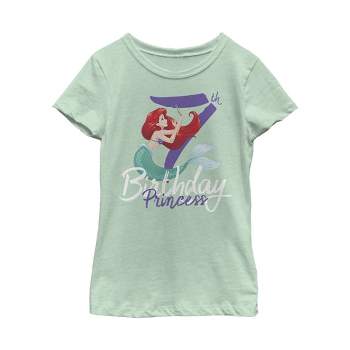 Girl's The Little Mermaid 7th Birthday T-Shirt