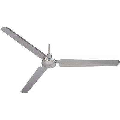 72" Casa Vieja Modern Industrial Indoor Outdoor Ceiling Fan Brushed Nickel Wall Control Damp Rated for Patio Porch