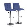NicBex Counter Height Bar Stools Set of 2,Swivel Bar Stools with Square Cushion,Adjustable Height Foot Stool for Living Room,Kitchen,Cafe - 2 of 4