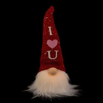 Northlight LED Lighted "I Heart U" Valentine's Day Gnome - 11.5"