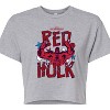 Women's - Marvel - Captain America Scribble Red Hulk Cropped Graphic T-Shirt - 2 of 4