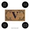 28" x 16" Monogram Coir Mat, Letter  "V" - 3 of 4