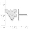 Black Bow Jewelry 14k White Gold West Virginia Mountaineers NCAA Post Earrings - 2 of 3