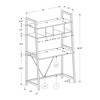 Space Saving White Top Computer Desk - White Metal - EveryRoom - 4 of 4