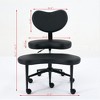 Lyngins Ergonomic Office Chair with Wheels – 17.5" Wide Seat, 360° Swivel Footstool, Cross Legged Home Office Desk Chair, Desk Chair - 2 of 4