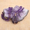 Wire Wrapped Amethyst Necklace Life Tree Gemstone Healing Jewelry Gift - 3 of 4