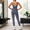 Anna-Kaci Active Women's Seamless Active Bodysuit with Double Strap Racerback Design - 2 of 4
