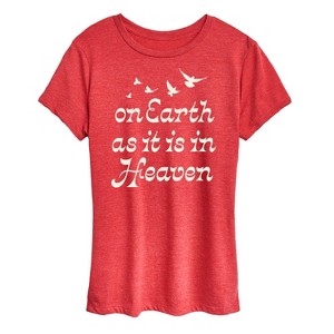 Women's - Instant Message - On Earth As It Is In Heaven Short Sleeve Graphic T-Shirt - 1 of 4