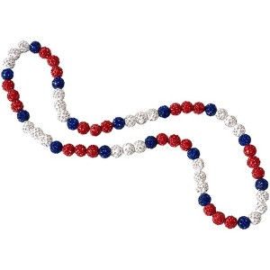 Baseball Rhinestone Necklace - Sparkly Elastic Chain for Men & Boys, Sports Jewelry Gift - 1 of 4