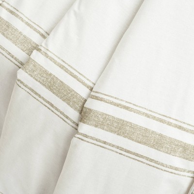 Neutral Cotton Reversible Striped Throw Blanket 60" x 50"