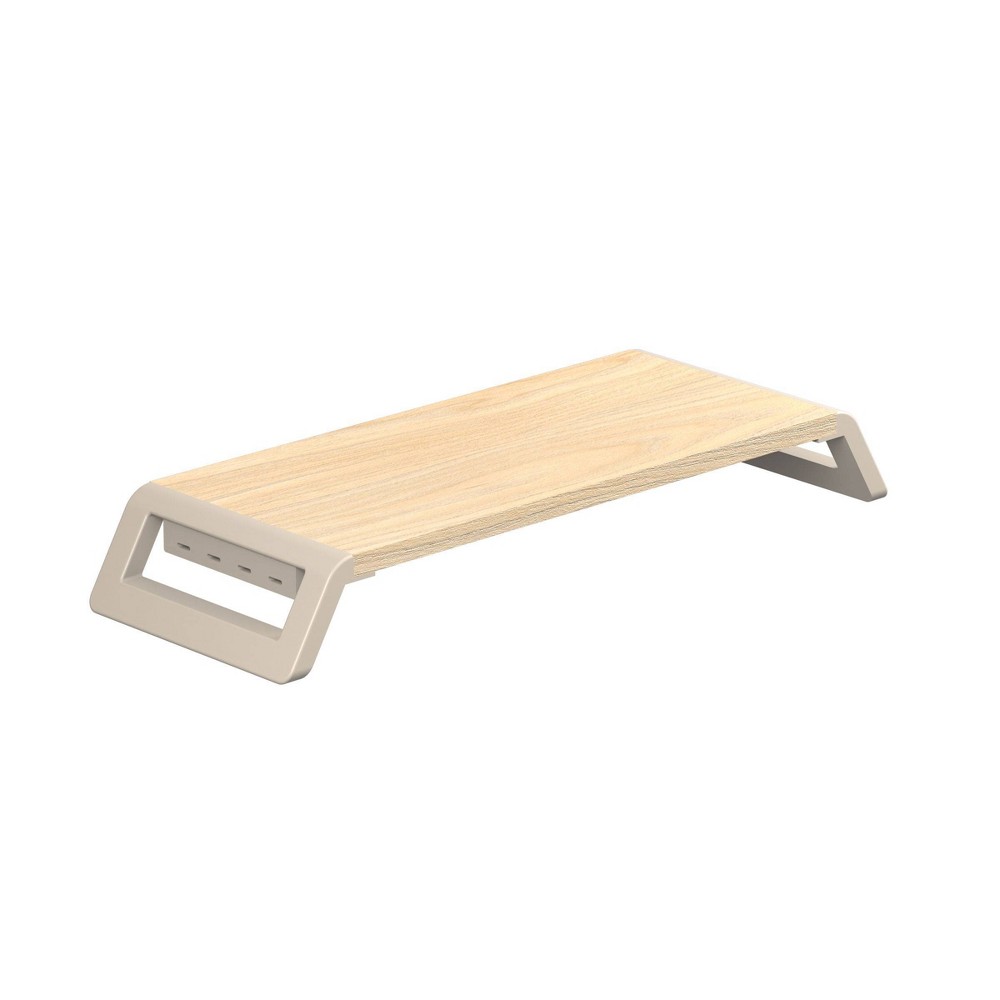 Photos - Other Furniture North Monitor Riser Stand with USB Ports: Desk Accessories MDF Hardware 