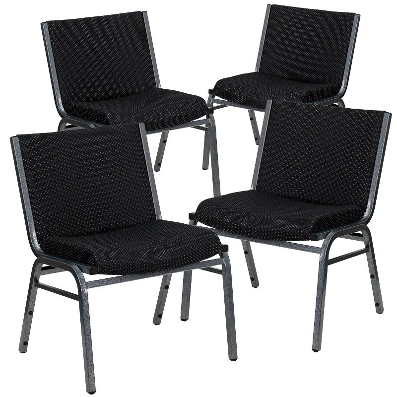 Flash Furniture 4 Pack HERCULES Series Big & Tall 1000 lb. Rated Fabric Stack Chair, 1 of 2