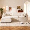 KWPZQEB 110.2" Modern L-Shape Sofa, Chenille Floor Modular Sofa with 2 Pillows, 4 Seater Couches Sofa with Deep Seat for Living Room - 2 of 4