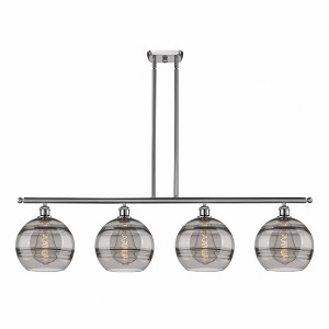 Rochester - 4 Light Stem Hung Island In Industrial Style-12.13 Inches Tall and 48.25 Inches Wide - 1 of 1