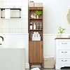 Dcolora  68" Tall Bathroom Storage Cabinet,Narrow Fluted Tower Cabinet with Door and Shelves - 2 of 4