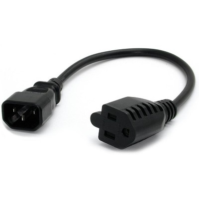 StarTech.com - Power Extension Cord - IEC C14 to NEMA 5-15R - 10A : Target
