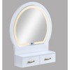 Kumasinova Modern 3-Piece Makeup Vanity Desk Set with LED Mirror,2-Drawer Vanity Table with Stool,Gold Handle Dressing Table for Bedroom - 3 of 4