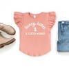 The Juniper Shop Bunny Kisses Easter Wishes Bunny Flutter Sleeve Tee - 3 of 4