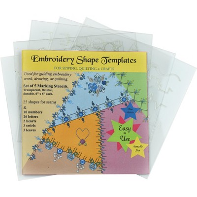 Creative Impressions Embroidery Shape Template Set -5/Pkg