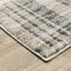 Captiv8e Designs Cayden Contemporary Distressed Lines Tan/Charcoal Rug - 3 of 4