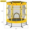 Jump Into Fun 55 Inch Kids Trampoline with 360-degree safety net and safety mat around the frame,Easily transportable indoors or outdoors,for Kids - 2 of 4