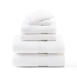 TOWN & COUNTRY EVERYDAY 6-Piece Assorted Solid Dobby Border Set - 1 of 4