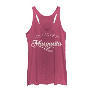 Women's CHIN UP Had Me at Margarita Racerback Tank Top - 1 of 3