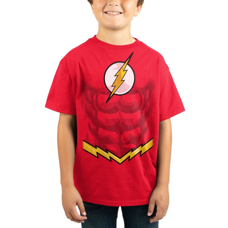 The Flash Lightning Bolt Youth Red Graphic Tee, 1 of 3