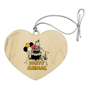 Diary of a Wimpy Kid Party Animal Heart Love Wood Christmas Tree Holiday Ornament - 1 of 3