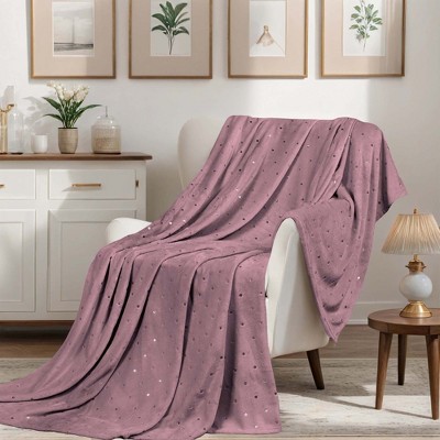 Fleece Plush Throw Blanket Medium Weight Fluffy Soft Decorative Bedding by Blue Nile Mills