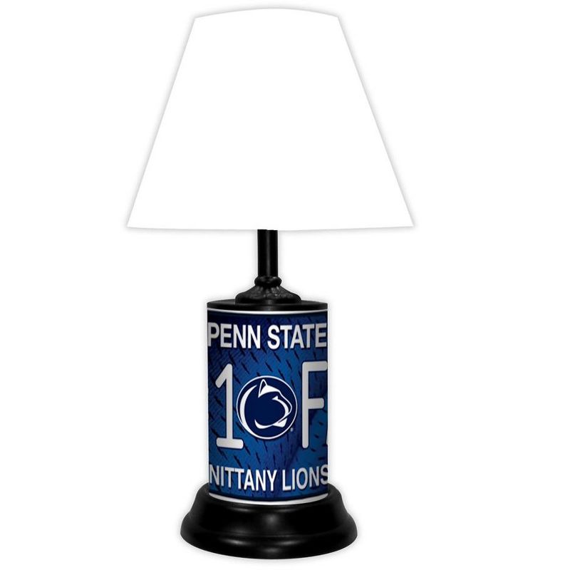 NCAA 18-inch Desk/Table Lamp with Shade, #1 Fan with Team Logo, Penn State Nittany Lions, 1 of 4