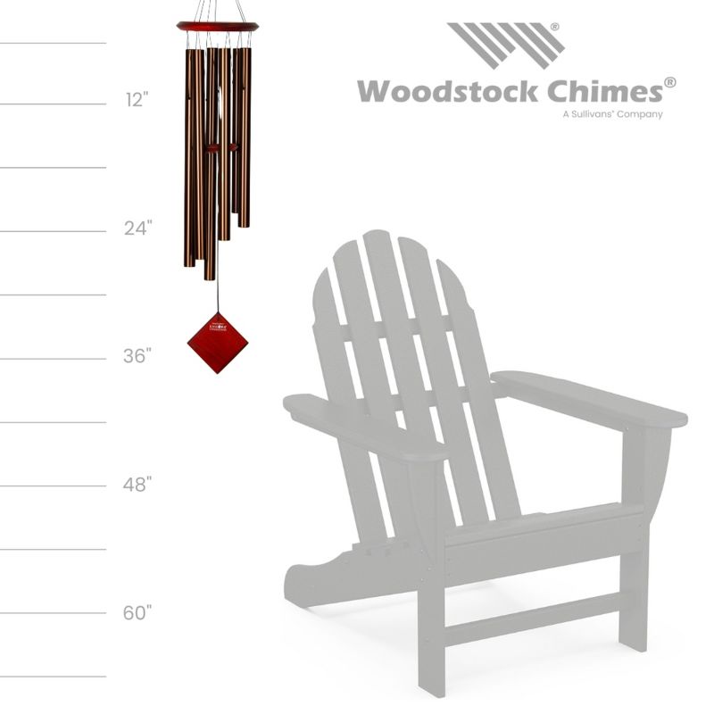 Woodstock Wind Chimes Encore Collection, Chimes of Earth, 37'', Wind Chimes for Outdoor, Patio, Home or Garden Decor, 4 of 15