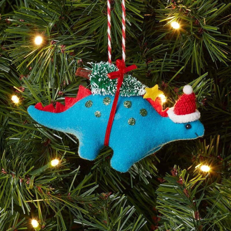 Fabric Stegosaurus with Tree Christmas Tree Ornament Blue - Wondershop&#8482;, 2 of 4