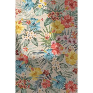 TROPOW Bedroom Rug Washable Area Rug Non Slip Low Pile Boho Floral Carpet for Bedroom - 1 of 2
