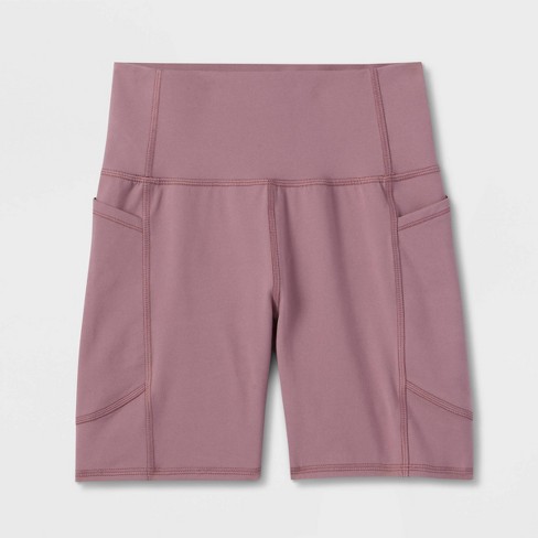 Girls' Pocket Bike Shorts - All In Motion™ Lilac Purple Xs : Target