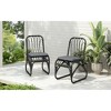VASIP Outdoor Wicker Chairs Set of 2,Wicker Patio Chairs with Seat Cushion,Metal Frame,Armless,High Ladder Back Dining Chairs - 2 of 4