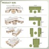 Sapphtopaz 7-Piece Hollow Woven Wicker Outdoor Patio Sofa Set, Modular Sectional Sofa with Round Coffee Table, Outdoor Sofa with Cushions & Pillows - 4 of 4
