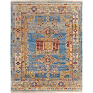 Fillmore Traditional Geometric Blue/Yellow/Red Area Rug - 1 of 4