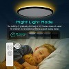 TALOYA 18 inch Black Flush Mount Ceiling Light with Remote,Nightlight Warm 3000K,3000K-6500K Light Color Changeable, Brightness Adjustable - 3 of 4