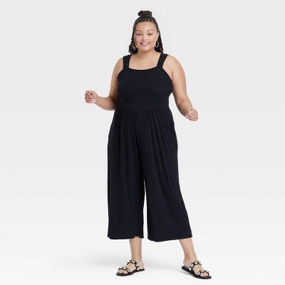 Image of Women's Plus Size Sleeveless Knit Jumpsuit - Ava & Viv™