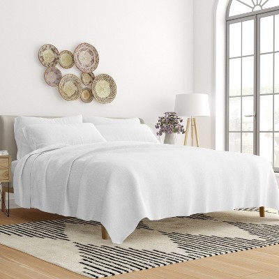 Linen Blend Premium Luxury Solid 4PC Bed Sheets Set - Becky Cameron