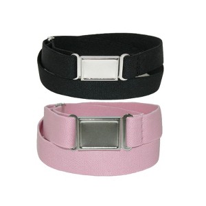 CTM  Elastic Belt with Magnetic No Show Flat Buckle (Pack of 2 Colors) - 1 of 4