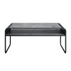 Acme Furniture 42" Raziela Coffee Table Concrete Gray and Black Finish: Loop Leg Design, Wood Composite Top, Metal Frame - 4 of 4