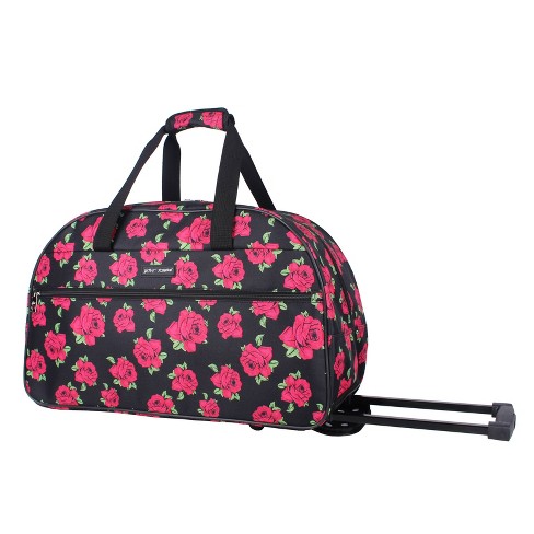 Betsey Johnson Wheeled Weekender Bag Covered Roses Target