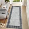 Washable Modern Geometric Bordered Living Room Rugs Soft Low Pile Foldable Carpet for Home Office - 3 of 4